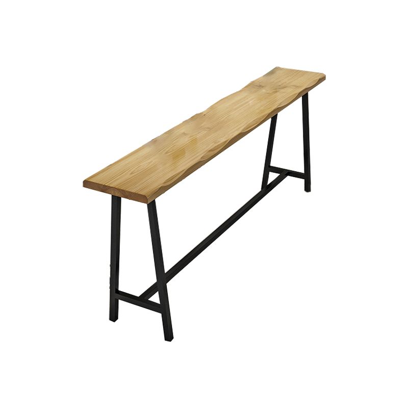 Solid Wood Indoor Counter Height Dining Table Specialty Trestle Patio Bar Table in Natural Clearhalo 'Bar Furniture' 'Bar Tables' 'bar_tables' 'furn' 'furn_bar_tables' 'Furniture' 'furniture_bar_tables' 'Kitchen & Dining Furniture' 'kitchen&dining_furn' 'kitchen' 1200x1200_387cf203-c02e-42b7-ba05-bbcdbd01c600