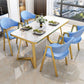 Dinner Room Dining Table Kitchen Luxury Stone Metal Base Dining Table Clearhalo 'Dining Tables & Seating' 'Dining Tables' 'dining_table' 'furn' 'furn_dining_table' 'Furniture' 'Kitchen & Dining Furniture' 1200x1200_387d12e3-b3e9-438e-a1eb-98650bc9e48b