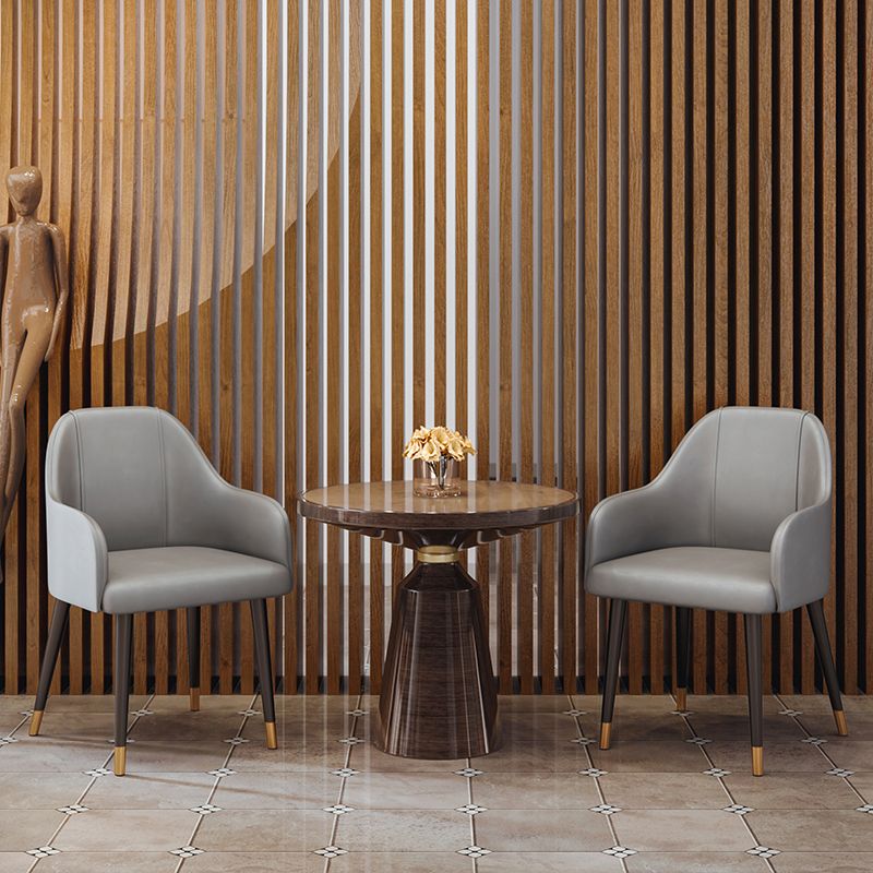 PU Leather Arm Chair Glam Style Dining Dining Arm Chair for Dining Room Clearhalo 'Dining Chairs' 'Dining Tables & Seating' 'dining_chair' 'furn' 'furn_dining_chair' 'Furniture' 'furniture_dining_chair' 'Kitchen & Dining Furniture' 1200x1200_387dd0ed-77a0-417a-9fb9-dd033fb2f956