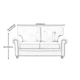 21.65"D Country Linen/Faux Leather Rolled Arm Sofa with Nailed Clearhalo 'furn' 'furn_sofas' 'Furniture' 'furniture_sofas' 'kitchen' 'kitchen_sofas' 'Living Room Furniture' 'Sofa' 'sofas' 1200x1200_387e4d30-6c95-47d3-b37b-16c875264533