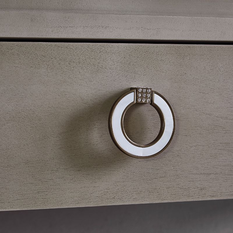 Two Piece Traditional Mirrored Vanity Set Solid Wood Dressing Table