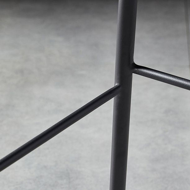 Contemporary Style Low Back Leather Armless Bar Stool with Metal Legs Clearhalo 'Bar Furniture' 'Bar Stools' 'bar_stools' 'furn' 'furn_bar_stools' 'Furniture' 'Kitchen & Dining Furniture' 1200x1200_387fea1b-4f65-4b19-b508-4159c8fd901a