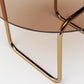 Contemporary Round Glass Top Cocktail Table with Sled Steel Base Clearhalo 'Coffee & Accent Tables' 'Coffee Tables' 'coffee_tables' 'furn' 'furn_coffee_tables' 'Furniture' 'Living Room Furniture' 1200x1200_388228b3-0628-4386-bf21-4f90dbb5053a