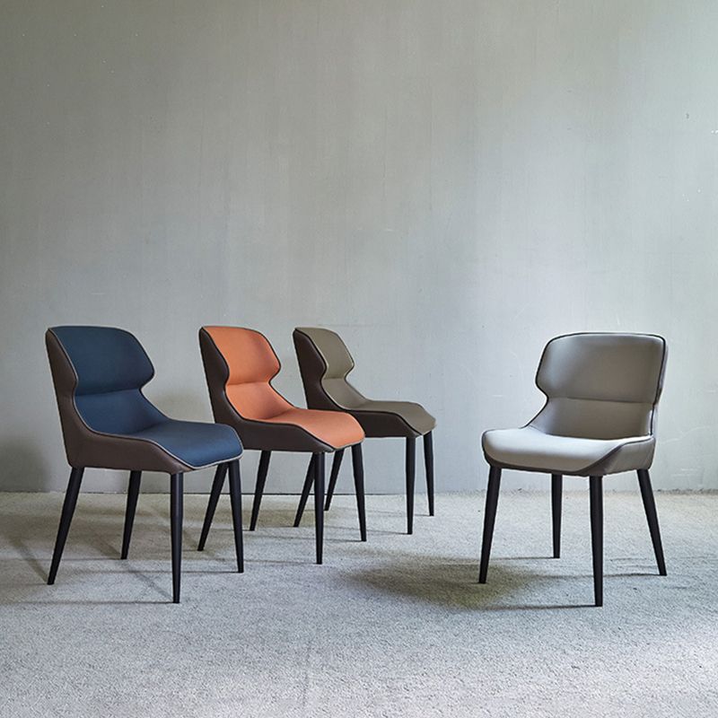 Metal Scandinavian Style Dining Chair Home Wingback Side Armless Chair Clearhalo ' kitchen&dining_furn' 'Dining Chairs' 'Dining Tables & Seating' 'dining_chair' 'Furniture' 'furniture_dining_chair' 'Kitchen & Dining Furniture' 'kitchen' 1200x1200_3883aa82-74c0-4b6e-a422-578375dd3865