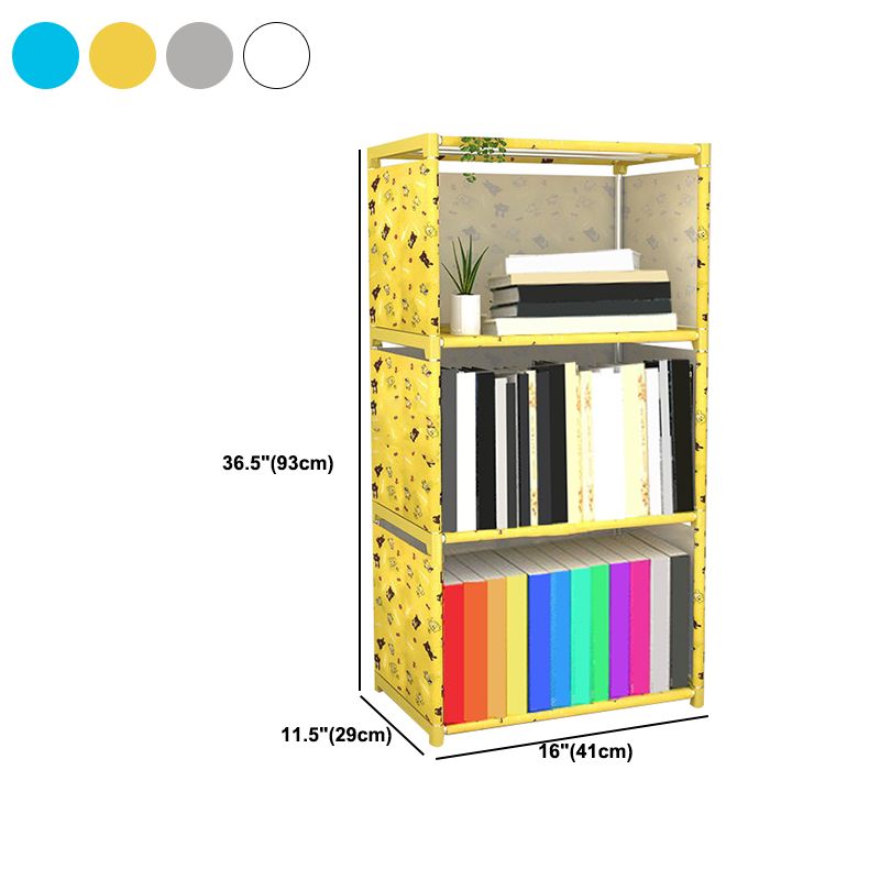 Moderne Stoffe Bücherregal, geometrisches Bücherregal für Wohnzimmer