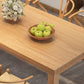 Dinettetafel in Simplicity-stijl Rechthoek massief houten eettafel in naturel