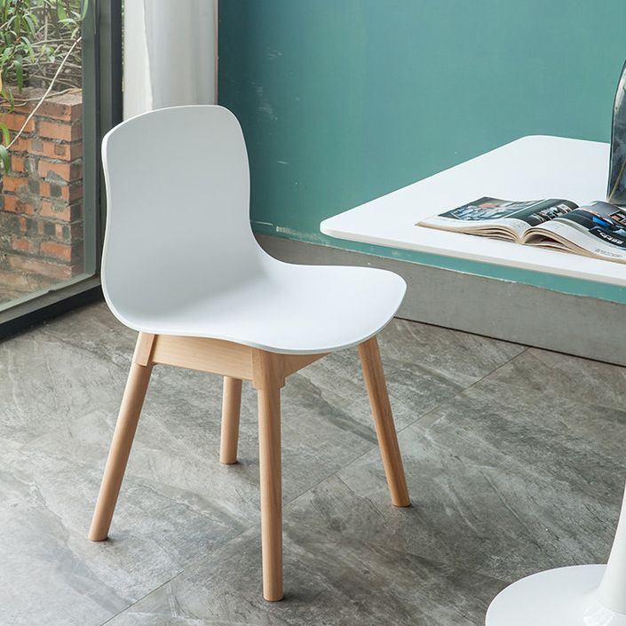 Zeitgenössischer Esszimmer Holz Parsons Armless Dining Side Stuhl