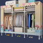 Metal Frame Home Wardrobe Armoire Modern Style Wardrobe with Shelves