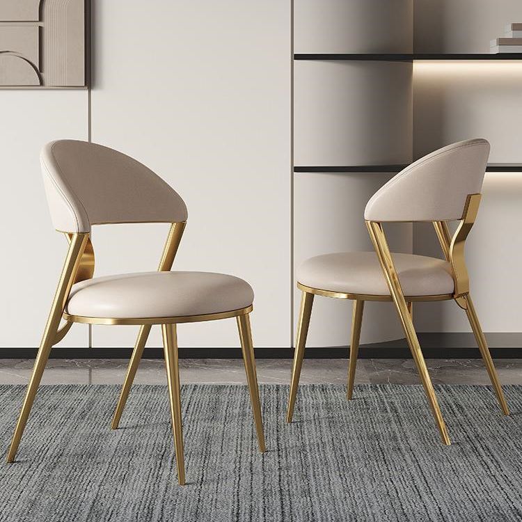 Glam Upholstered Dining Chairs Faux Leather Kitchen Dining Chair Clearhalo 'Dining Chairs' 'Dining Tables & Seating' 'dining_chair' 'furn' 'furn_dining_chair' 'Furniture' 'Kitchen & Dining Furniture' 1200x1200_388488cd-64d5-4c0e-b781-47ee7a531403