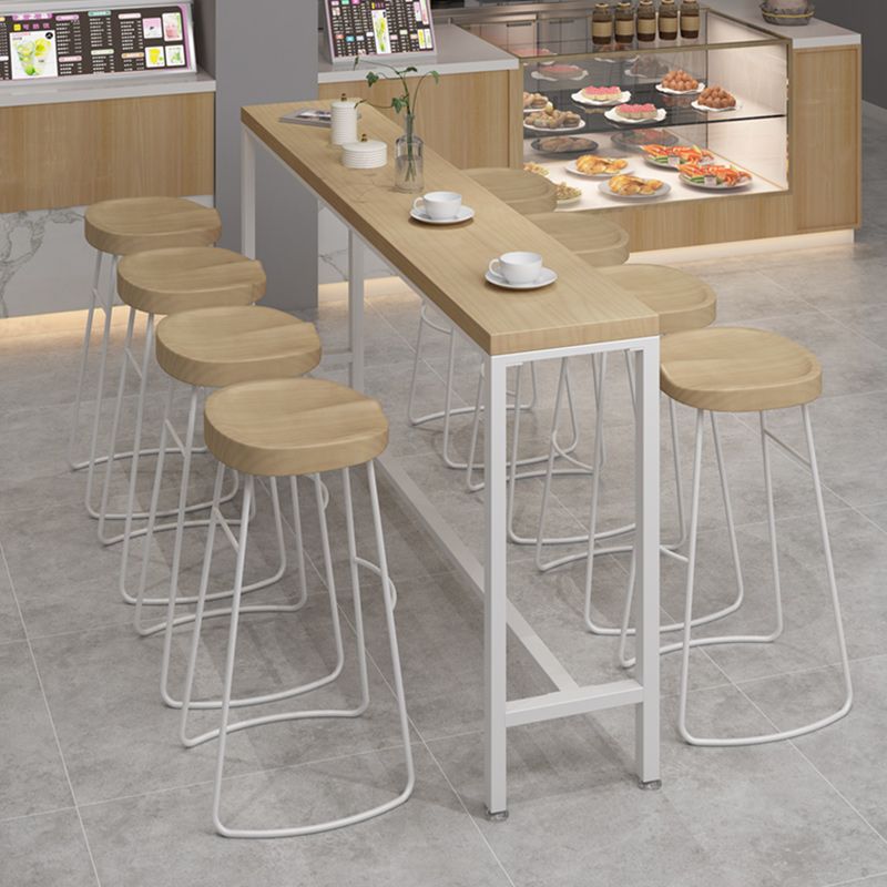 Ensemble de Table de pub rectangulaire moderne, 1/5/9 pièces, comptoir en bois avec tabourets hauts