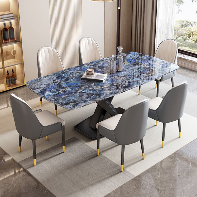 Pedestal Dining Table Modern Dining Table for Kitchen Dining Room Clearhalo 'Dining Tables & Seating' 'Dining Tables' 'dining_table' 'furn' 'furn_dining_table' 'Furniture' 'Kitchen & Dining Furniture' 1200x1200_38854088-0bab-4bfd-ac7a-61d017737aa0