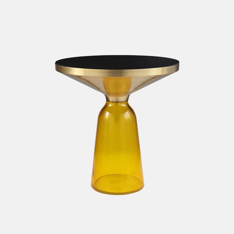 13.7"/20.8" Tall Modern Glass Pedestal Round Table Top Coffee Table Clearhalo 'Coffee & Accent Tables' 'Coffee Tables' 'coffee_tables' 'furn' 'furn_coffee_tables' 'Furniture' 'Living Room Furniture' 1200x1200_388613a3-72a0-4939-a57f-33c3a6f5d3b1