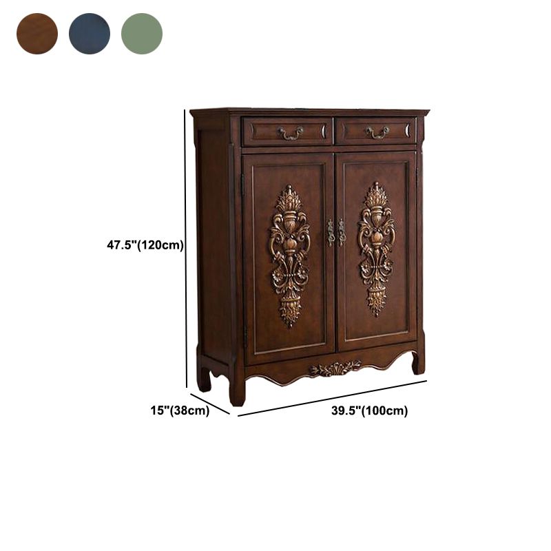 Rectangle Industrial Accent Cabinet Wood Knobs Cabinet with Doors