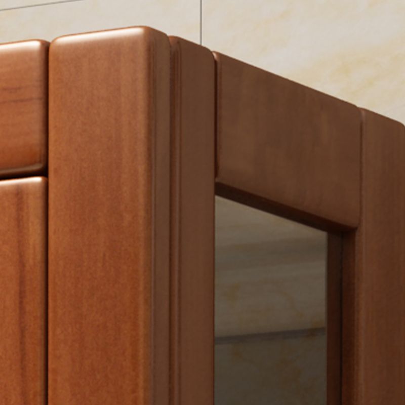 Mid-Century Modern Floor Solid Wood Wine Bottle & Glass Rack Clearhalo 'furn' 'furn_wine_racks' 'Furniture' 'Kitchen & Dining Furniture' 'Wine Racks' 'wine_racks' 1200x1200_3887b7e2-aa58-4f83-9d3e-0def387f0827