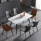 Rechthoek moderne stenen tafel standaard hoogte eettafel met 4 poten