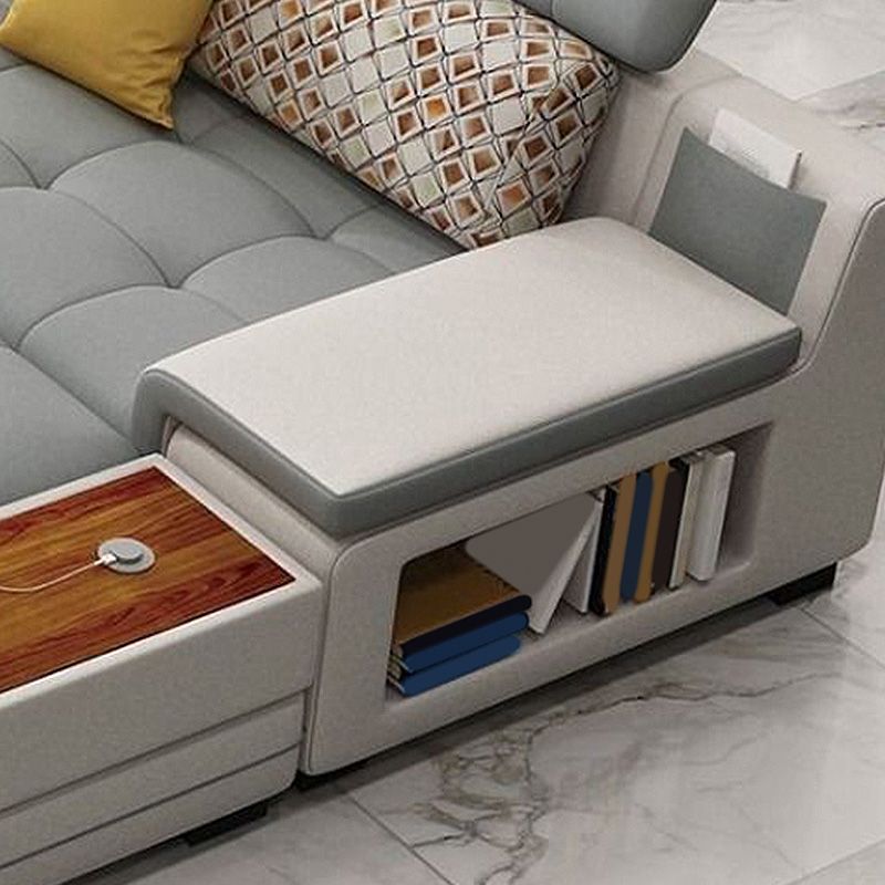 161.42"L x 98.43"W x 35.43"H Sofa Pillow Back Sectionals with Storage Clearhalo 'furn' 'furn_sectionals' 'Furniture' 'furniture_sectionals' 'Living Room Furniture' 'Sectionals' 1200x1200_3889dd4c-7ee7-44c9-9857-d80d7866e0e5