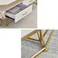 Geometric Slate 2 - Drawer Coffee Cocktail Table with Storage Shelf Clearhalo 'Coffee & Accent Tables' 'Coffee Tables' 'coffee_tables' 'furn' 'furn_coffee_tables' 'Furniture' 'Living Room Furniture' 1200x1200_388a9b3a-e1f6-43bc-bb3e-3959c3757b80