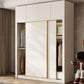 Modern Wardrobe Armoire with Garment Rod Wood Wardrobe Cabinet Clearhalo 'Armoires & Wardrobes' 'armoires_wardrobes' 'Bedroom Furniture' 'furn' 'furn_armoires_wardrobes' 'Furniture' 1200x1200_388ad9e1-6315-427b-ac66-6f83258a2a9f