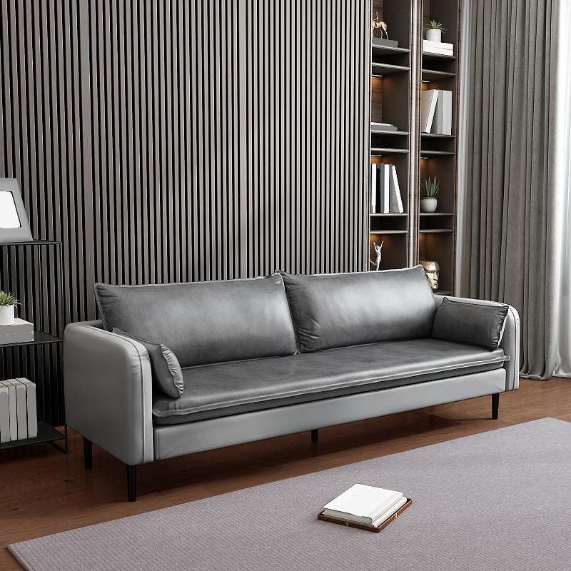 Contemporary Standard Sofa Couch Square Arm Sofa Set with Pillows Clearhalo 'Furniture' 'furniture_sofas' 'Living Room Furniture' 'Sofa' 'sofas' 1200x1200_388b9e8c-b5f6-4627-9e98-6015e1cae3e4