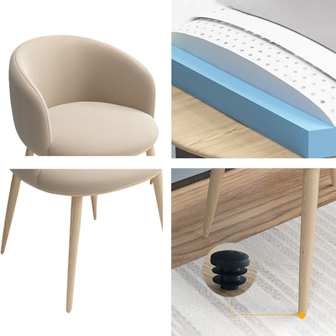 Home Scandinavian Arm Chair Parsons Back Metal Upholstered Dining Room Chair Clearhalo ' kitchen&dining_furn' 'Dining Chairs' 'Dining Tables & Seating' 'dining_chair' 'furn' 'furn_dining_chair' 'Furniture' 'furniture_dining_chair' 'Kitchen & Dining Furniture' 'kitchen' 1200x1200_388cdbfe-33e4-453f-93f1-3e7665eaa2db