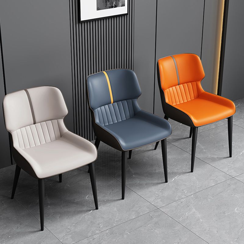 Dining Room Upholstered Side Chair Home Faux Leather Dining Chair Clearhalo 'Dining Chairs' 'Dining Tables & Seating' 'dining_chair' 'furn' 'furn_dining_chair' 'Furniture' 'Kitchen & Dining Furniture' 1200x1200_38901421-f9e2-4f5c-ae39-5e177ef6a27d