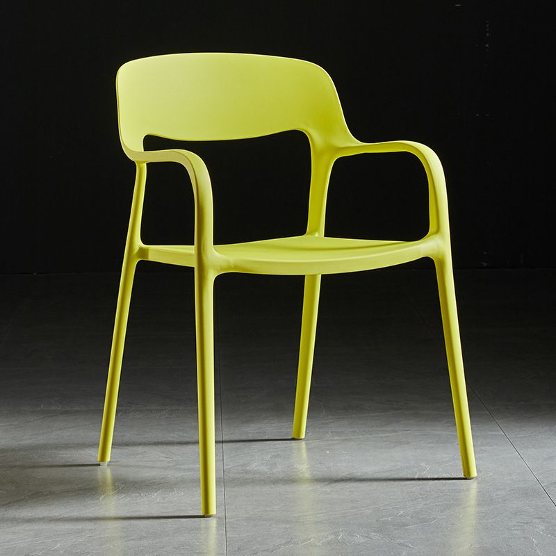 Open Back Dining Side Chair Dining Room Home Plastic Arm Chair Clearhalo 'Dining Chairs' 'Dining Tables & Seating' 'dining_chair' 'furn' 'furn_dining_chair' 'Furniture' 'Kitchen & Dining Furniture' 1200x1200_3890c989-952b-4d74-95a9-78752e75c659