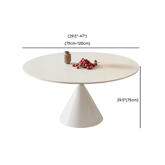 Mesa de comedor de piedra sinterizada extensible contemporánea con sillas