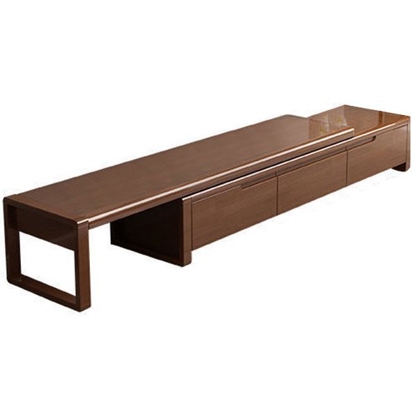 Traditionelle Rubberwood Media Console Matte Finish Holz -TV -Medien stehen mit Schubladen