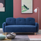 Velvet SOFA 29.52 "H ARMA empotrado con 3 plazas contemporáneas