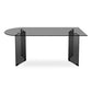 Glass Contemporary Free Form Dining Table Clear Glass Table for Dining Room Clearhalo ' dining_table' 'Dining Tables & Seating' 'Dining Tables' 'furn' 'furn_dining_table' 'Furniture' 'furniture_dining_table' 'Kitchen & Dining Furniture' 'kitchen&dining_furn' 'kitchen' 'kitchen_dining_table' 1200x1200_389498d7-82b4-4a3b-9665-c92ddf947306