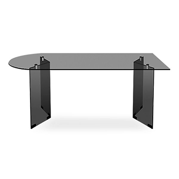 Glass Contemporary Free Form Dining Table Clear Glass Table for Dining Room Clearhalo ' dining_table' 'Dining Tables & Seating' 'Dining Tables' 'furn' 'furn_dining_table' 'Furniture' 'furniture_dining_table' 'Kitchen & Dining Furniture' 'kitchen&dining_furn' 'kitchen' 'kitchen_dining_table' 1200x1200_389498d7-82b4-4a3b-9665-c92ddf947306