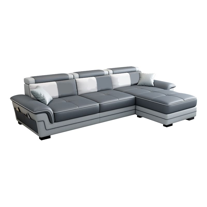 82.68" W √ó 57.09" D √ó 35.43" H High Back Pillow Top Arm Sectional with Slipcovere Clearhalo 'furn' 'furn_sectionals' 'Furniture' 'furniture_sectionals' 'kitchen' 'kitchen_sectionals' 'Living Room Furniture' 'Sectionals' 1200x1200_3896ffa7-ade4-46d1-9ec3-c56c248ea3e8