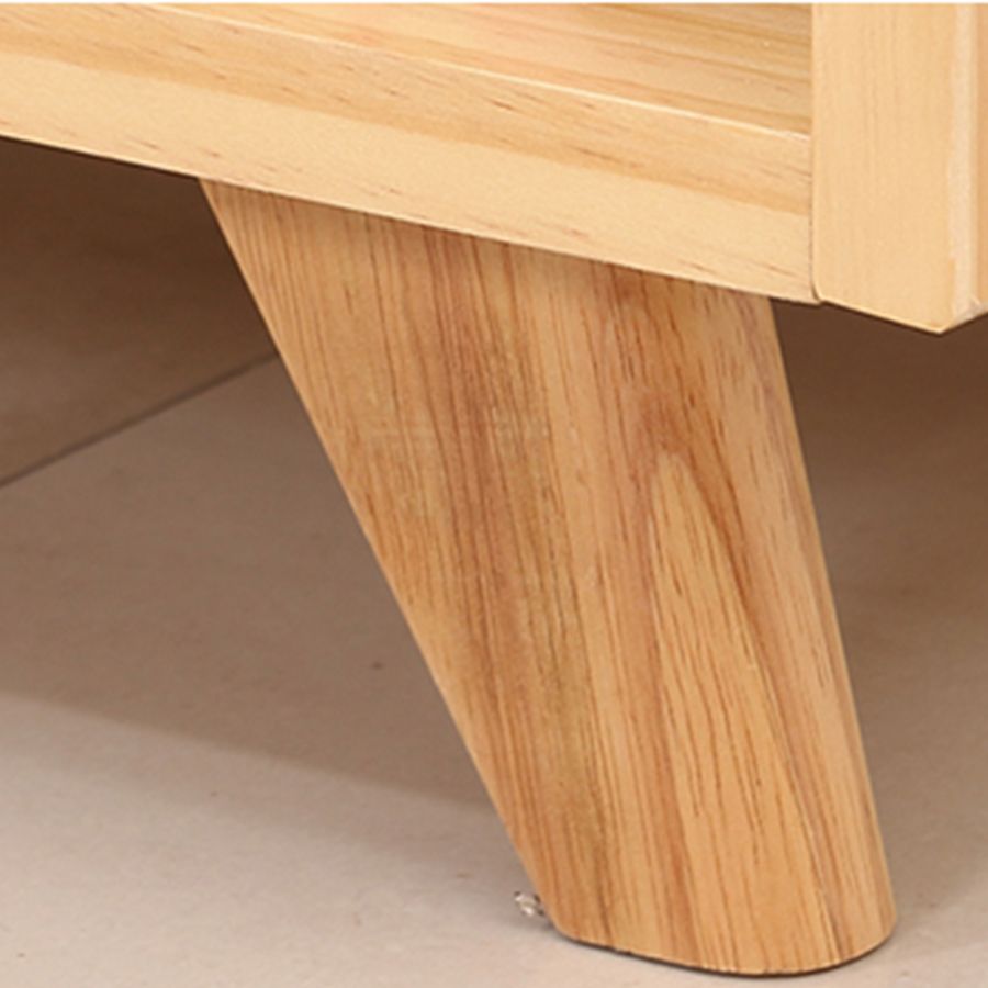 Contemporary Pine Wood Bookshelf Closed Back Bookcase for Home Office