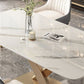 Glam Sintered Stone Top Dining Table White Rectangle Shape Dining Table with Pedestal Base Clearhalo ' dining_table' 'Dining Tables & Seating' 'Dining Tables' 'furn' 'furn_dining_table' 'Furniture' 'furniture_dining_table' 'Kitchen & Dining Furniture' 'kitchen&dining_furn' 'kitchen' 'kitchen_dining_table' 1200x1200_389904c8-c02b-41b5-93c8-d43a8072424d