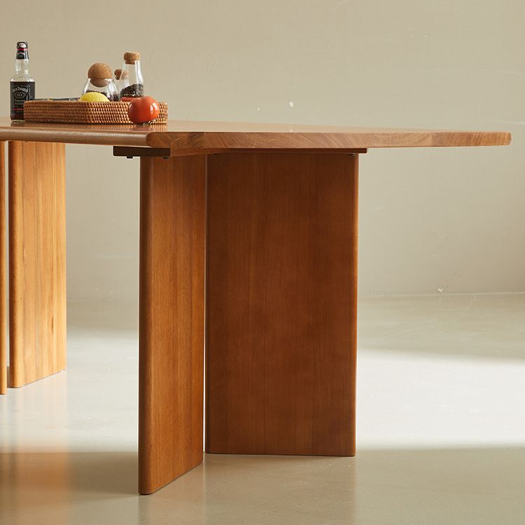 Rectangle Dining Table Pine Solid Wood Dining Table with Natural Finish Legs