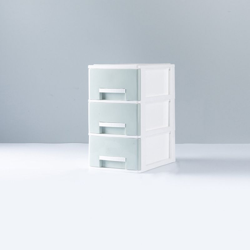 Archivo de plástico o archivador de plástico de archivos laterales contemporáneos con cajones