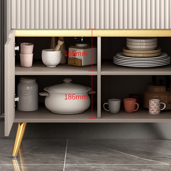 Tavolo da buffet in pietra moderna scheda laterale in stile moderno con armadi e cassetti