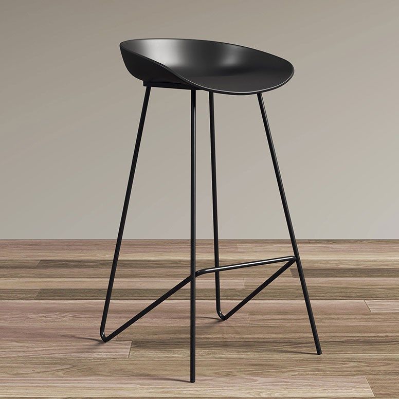 Contemporary Restaurant Footrest Barstool Matte Finish Plastic Stool Clearhalo 'Bar Furniture' 'Bar Stools' 'bar_stools' 'furn' 'furn_bar_stools' 'Furniture' 'furniture_bar_stools' 'Kitchen & Dining Furniture' 1200x1200_389bd0f7-5c4f-4ba5-afb6-5a254f4cd465