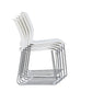 Chaise de bureau en plastique sans bras moderne, chaise de conférence sans roues