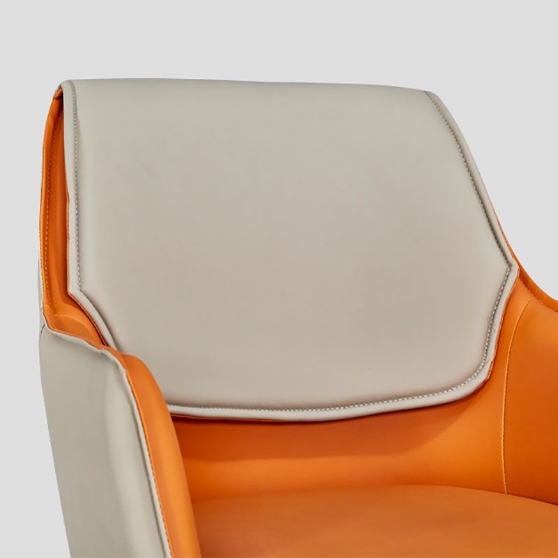 Modern Style Black Metal Arm Chair Upholstered Side Chair for Dining Room Clearhalo 'Dining Chairs' 'Dining Tables & Seating' 'dining_chair' 'furn' 'furn_dining_chair' 'Furniture' 'furniture_dining_chair' 'Kitchen & Dining Furniture' 1200x1200_389e0320-d57c-468d-976d-3455dd033d63