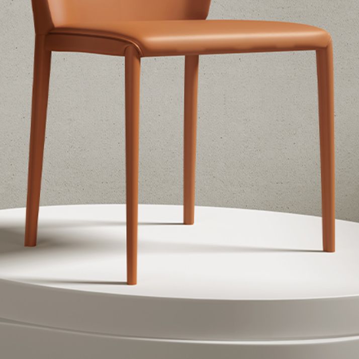 Hedendaagse faux lederen armloos eet- en accentstoelen voor thuis