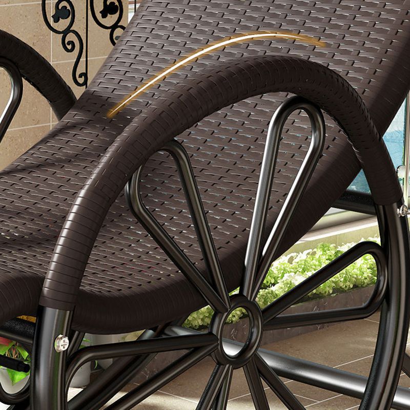 Enkele vrijetijdschaise lounge sofa stoel ijzerbasis schommelstoel voor woonkamer