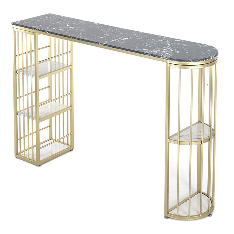 Rectangle Stone Bar Dining Table Traditional Luxury Bar Table with Sled Base Clearhalo 'Bar Furniture' 'Bar Tables' 'bar_tables' 'furn' 'furn_bar_tables' 'Furniture' 'furniture_bar_tables' 'Kitchen & Dining Furniture' 1200x1200_389ffc48-a6d2-45c4-baaa-acce0965b67c