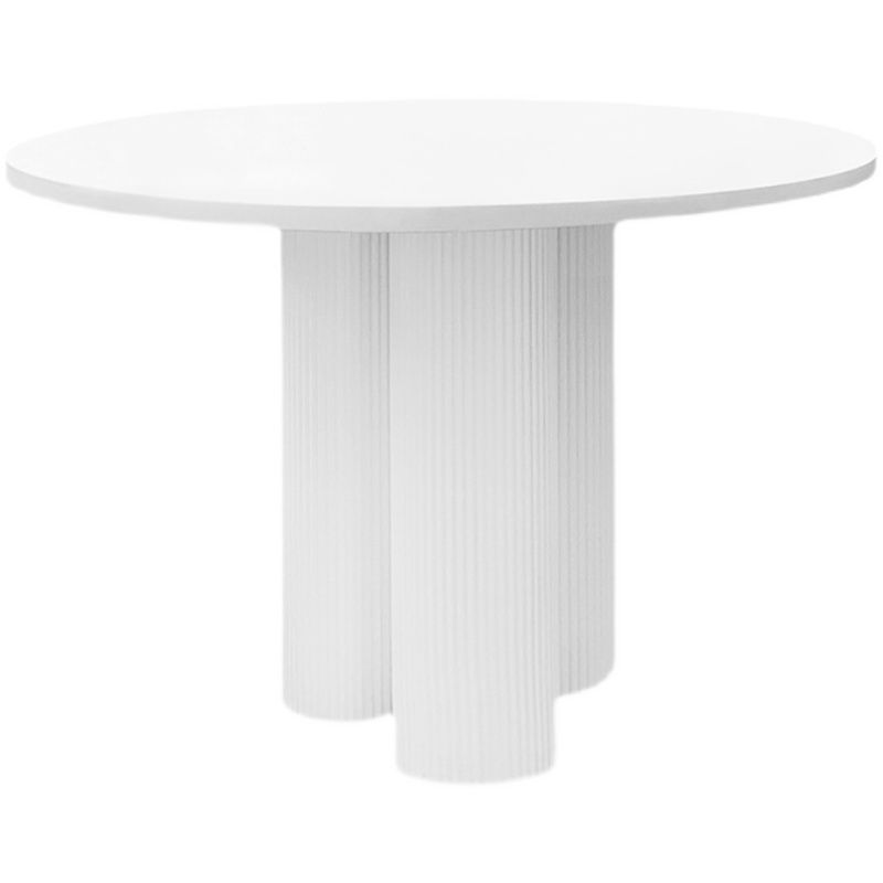 Table de salle à manger ronde Table de cuisine fixe blanche contemporaine