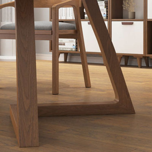 Zeitgenössischer 29,53 "großer Schreibtisch Massivholzkrümmte Büroschreibtisch