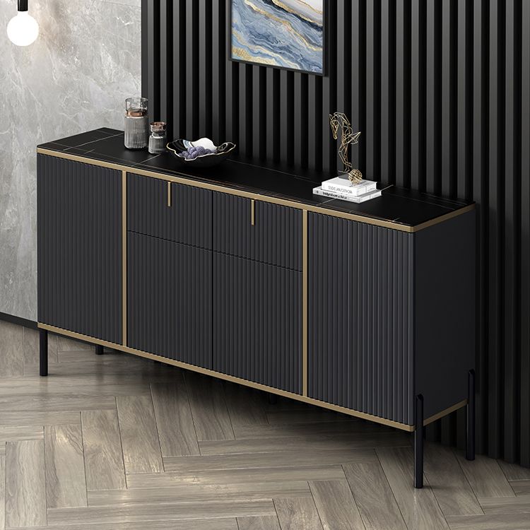 Glamstil Buffet Sideboard Sintered Stone Top Server mit Tür und Schublade für Wohnzimmer