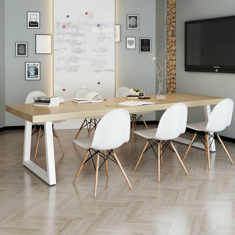 Pine Solid Wood Dining Table Industrial Dining Site Table with Sled Base Clearhalo ' dining_table' 'Dining Tables & Seating' 'Dining Tables' 'furn' 'furn_dining_table' 'Furniture' 'furniture_dining_table' 'Kitchen & Dining Furniture' 'kitchen&dining_furn' 'kitchen' 'kitchen_dining_table' 1200x1200_38a371bb-7a16-40c5-897e-6e1654ac70e2