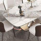 Rectangle Dining Table Stone Top Table with Stainless Steel Pedestal Base Clearhalo 'Dining Tables & Seating' 'Dining Tables' 'dining_table' 'furn' 'furn_dining_table' 'Furniture' 'furniture_dining_table' 'Kitchen & Dining Furniture' 1200x1200_38a3a382-4edd-4ece-b196-6922e3732052