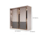 Modern Sliding Door Storage Cabinet Wooden Wardrobe Cabinet with Garment Rod Clearhalo 'Armoires & Wardrobes' 'armoires_wardrobes' 'Bedroom Furniture' 'furn' 'furn_armoires_wardrobes' 'Furniture' 1200x1200_38a3e139-bc41-4112-91c5-79e30e79e35c