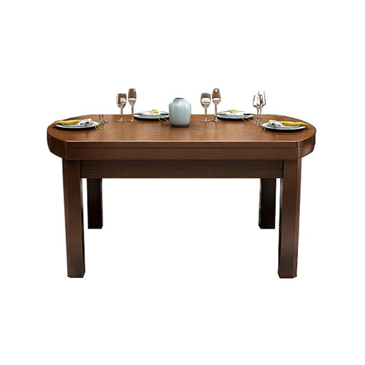 Mesa de cena contemporánea Madera de madera de 4 patas Mesa de comedor para casa
